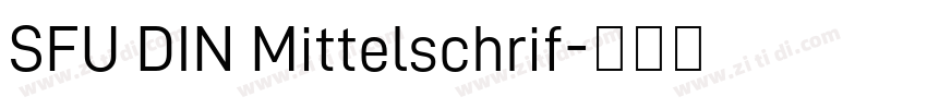 SFU DIN Mittelschrif字体转换